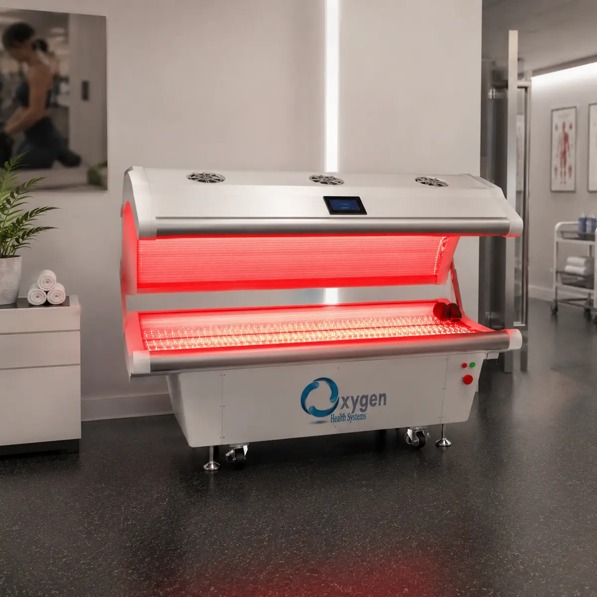 Athletes using 5-wavelength red light therapy for recovery