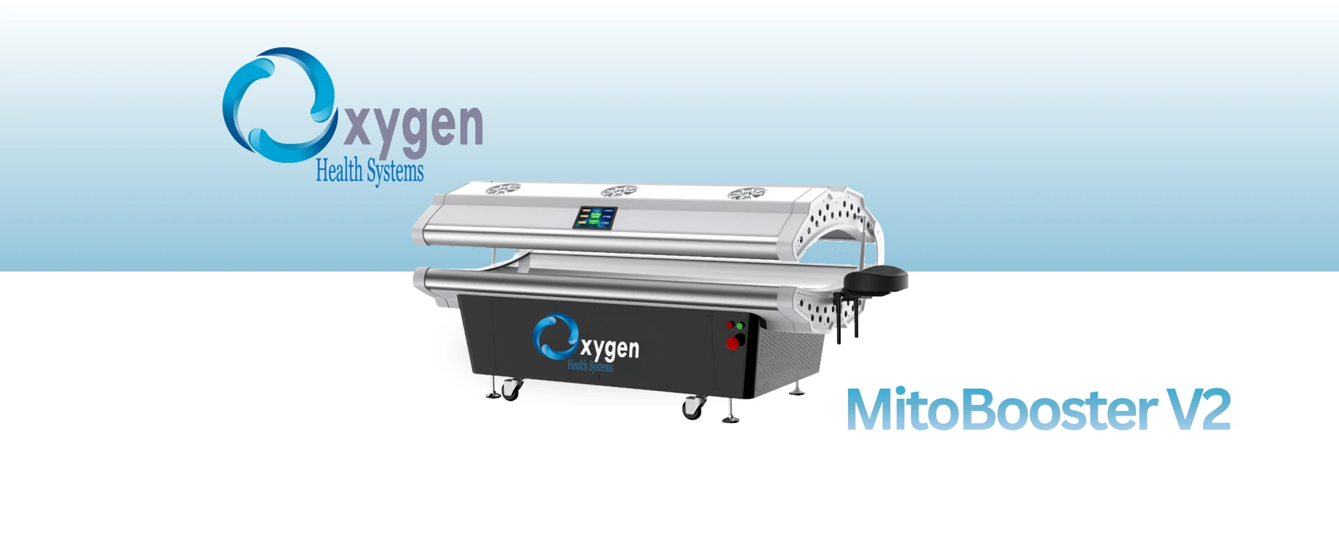 MitoBooster V2 red light therapy bed by Oxygen Health Systems